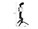 Vlogging kit trípode micrófono soporte para teléfono grabación de vídeo