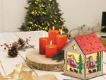 Wooden hanging christmas tree lantern lighting christmas decoration mickey