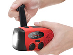 Radio torch rechargeable solar dynamo crank powerbank usb emergency