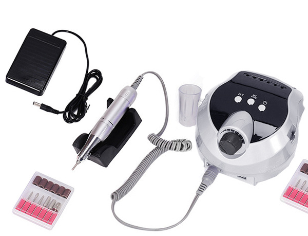 Manicure pedicure nail drill 80w professional powerful + 6 pieces of drill bits