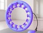 Hula hop avec poids amincissant pour exercices cerceau réglable massant
