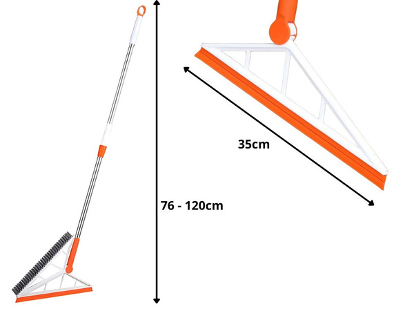 Balai en silicone pour l'eau et autres saletés avec bâton magic long