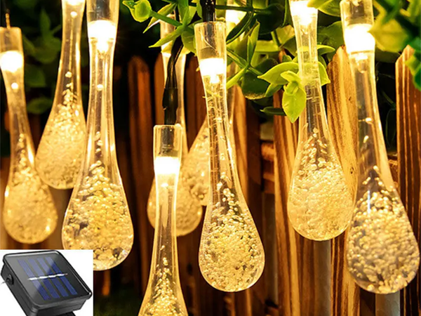 Sončne luči vrt icicle girlanda terasa balkon 50 led