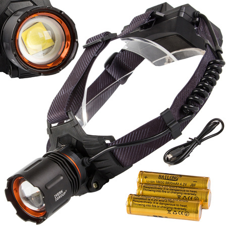 Head torch bailong led cree xhp160 powerbank