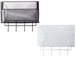 Cesta metal puerta organizador colgar estante ganchos