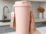 Mug automatiquement mélangeur 350 ml thermos en acier pour boissons chaudes et froides lanière usb