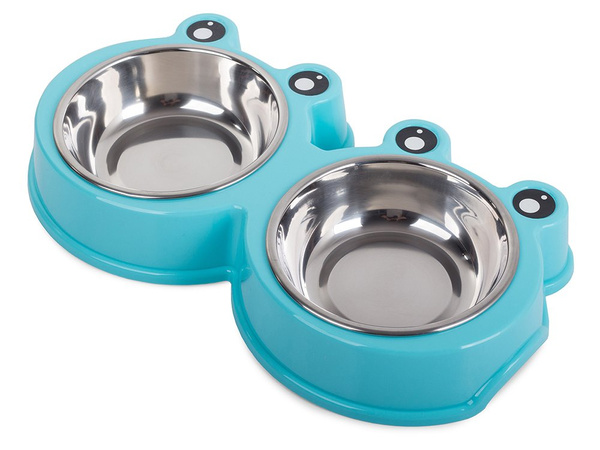 Boite a chiens duale metallique 0.175l x 2