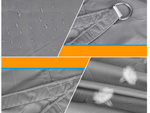 Waterproof garden sun sail 3x2m grey rectangle awning