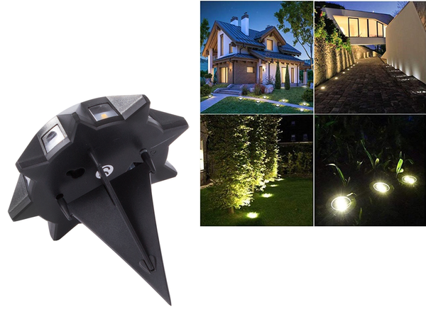 Lampe de jardin panneau solaire lampe de sol avec détecteur de crépuscule conduite en