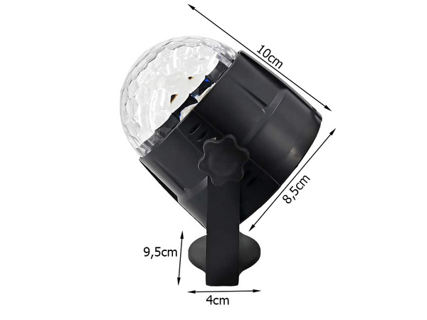 Diskotekų kamuolys vadovaujamas prožektorius rgb projektorius