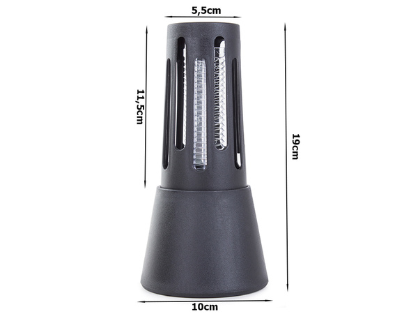 Lámpara insecticida para mosquitos insectos moscas uv eficaz 5w cepillo silencioso