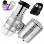 Jeweller's loupe microscope 60x led uv professional