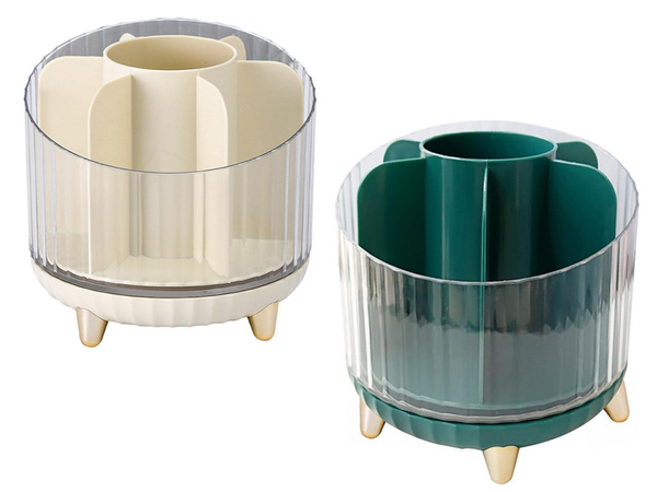 Organizador de cosmeticos joyero giratorio 360 para pinceles maquillaje cofre