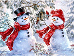 Bordado diamante conjunto muñeco de nieve navidad 5d