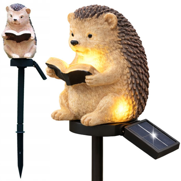 LAMPA SOLARNA LED Z CZUJNIKIEM ZMIERZCHU OGRODOWA JEŻYK JEŻ DEKORACYJNY