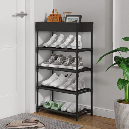 Étagère à chaussures organiseur de chaussures armoire support étagère 5 étagères pour salle de bains