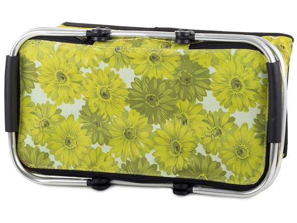 Thermal folding picnic basket insulating shopping basket