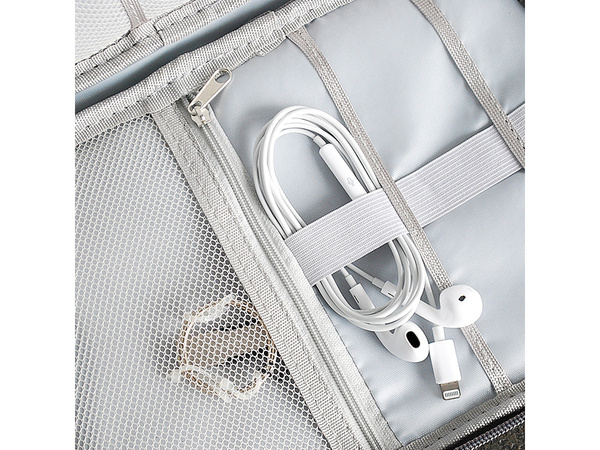 Bolsa organizadora de viaje para cables y cargadores