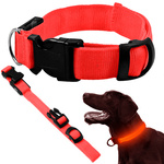 Led lighting darkness collar pentru câini și pisici reglabil 59cm