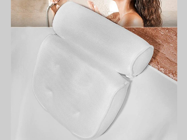Kádpárna tapadókorongokkal otthoni spa fejtámla puha horoggal