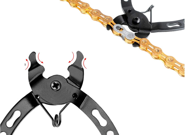 Pliers spanner to unbolt bicycle chain pinchers