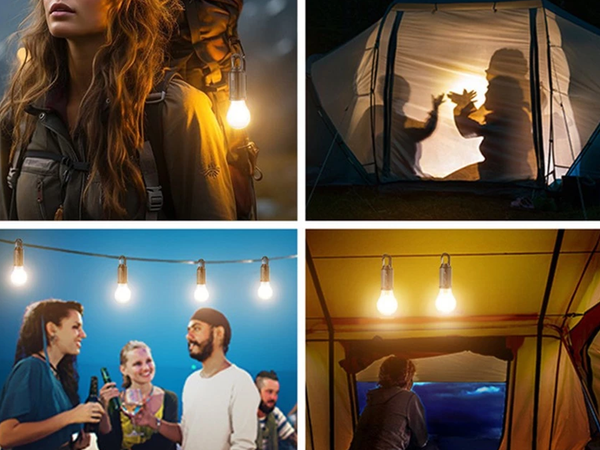 Ampoule de camping led support de lampe de camping pendentif 3 modes