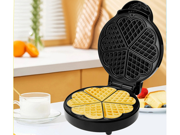 Aparat de vafe robust 5 vafe pufoase aparat de vafe inimi 1000w