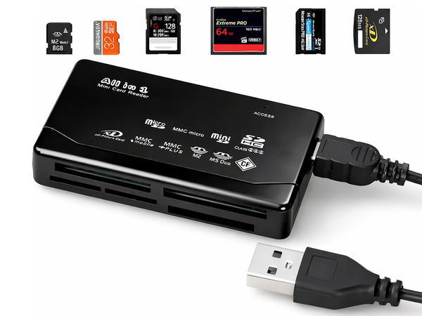 ČÍTAČKA PAMÄŤOVÝCH KARIET PRE FOTOAPARÁT USB MULTI CF SD MICRO SD XD MS MMC