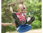 Children's round disc garden swing rope strong