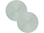 Napperon rond pour table de cuisine napperon tressé gris