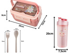 Lunchbox frühstücksbox frühstücksbehälter mitbestimmung mit trinkflasche set