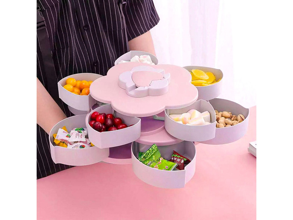 Organizador giratorio 2 en 1 para joyas de caramelo con soporte para teléfono