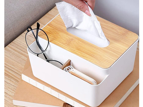 Caja de pañuelos bandeja organizadora de pañuelos