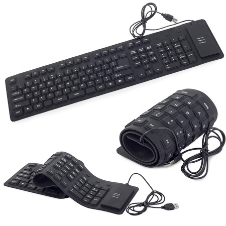 Silicon cauciuc tastatură negru usb numeric