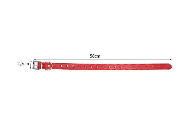Studded dog collar eco leather adjustable m