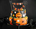Halloween decor pentru un tort cupcake picker topper hârtie ghirlandă