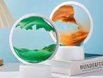 Smilšu lampa 3d pārvietojas dinamisks smilšu dekoratīvais galds usb rezultātā rgb