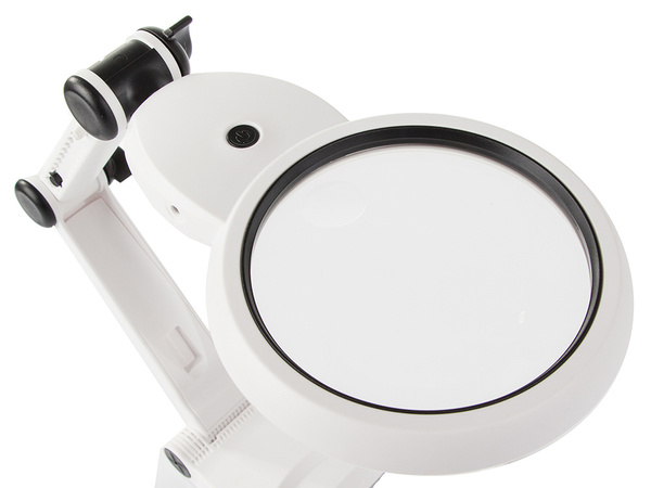 Lupa de escritorio joyero grande 12x 8x 18 led usb