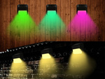 Solárne záhradné led svetlo rgb pre schody terasy plot súmrak senzor
