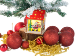 Wooden hanging christmas tree lantern lighting christmas decoration mickey