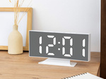 Reloj electrónico digital led despertador termómetro espejo de pie usb memoria