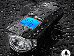 Front rear led bicycle lamp km counter horn loud bell 3in1