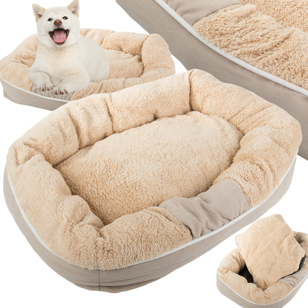 Plush dog playpen bed soft cushion couch bedding fluffy