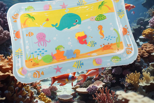 Colchoneta hinchable sensorial para que los niños jueguen en el agua