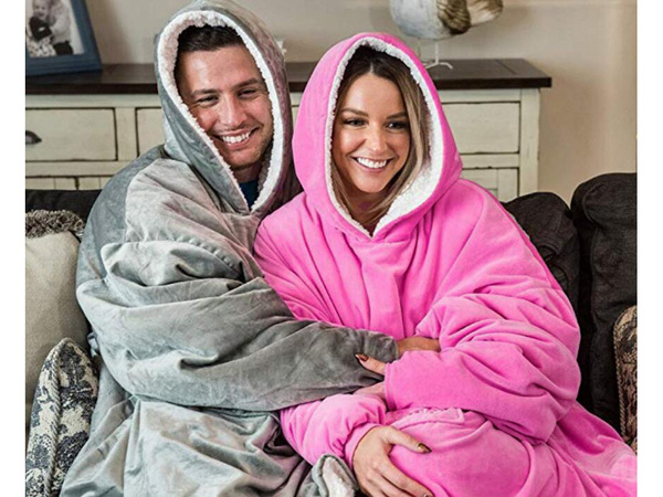 Teplá mikina oversize deka xxl 2v1 hrubý fleece