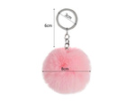 Key ring pendant bag pompon fur tinsel for handbags