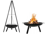 Chimenea de jardín gran trípode soporte parrilla colgante chimenea de carbón