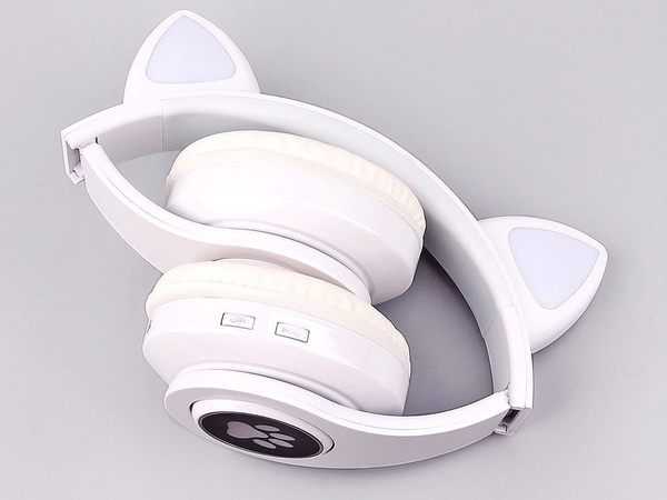 Bezdrôtové slúchadlá bluetooth rádio fm mp3 mačacie uši led podsvietenie