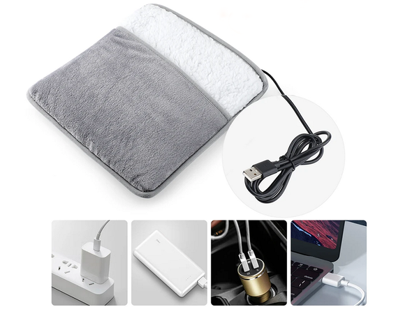 Usb-napajana grelna blazinica za noge in telo mehka električna blazinica
