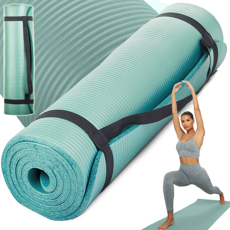 Yoga pilates fitness colchoneta de ejercicio antiflicción areóbica gruesa 180x60